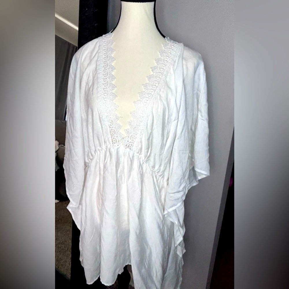 Shein XXL white swim cover up.